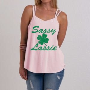 Sassy Lassy Irish Clover St. Patricks Day Women's Strappy Tank