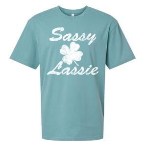 Sassy Lassy Irish Clover St. Patricks Day Sueded Cloud Jersey T-Shirt