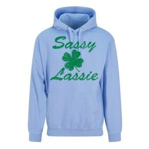 Sassy Lassy Irish Clover St. Patricks Day Unisex Surf Hoodie