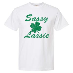 Sassy Lassy Irish Clover St. Patricks Day Garment-Dyed Heavyweight T-Shirt