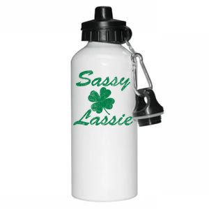 Sassy Lassy Irish Clover St. Patricks Day Aluminum Water Bottle