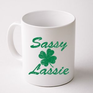 Sassy Lassy Irish Clover St. Patricks Day Coffee Mug