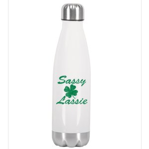 Sassy Lassy Irish Clover St. Patricks Day Stainless Steel Insulated Water Bottle