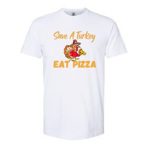 Save A Turkey Eat Pizza Funny Happy Thanksgiving Food Lover Softstyle CVC T-Shirt