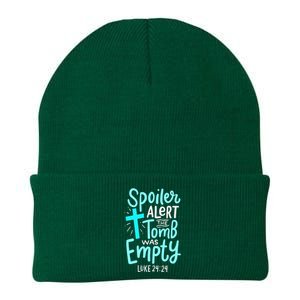 Spoiler Alert Tomb Was Empty Easter Religious Christian Gift Knit Cap Winter Beanie