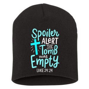 Spoiler Alert Tomb Was Empty Easter Religious Christian Gift Short Acrylic Beanie