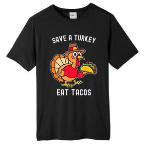 Save a Turkey Eat Tacos Mexican Funny Thanksgiving Tall Fusion ChromaSoft Performance T-Shirt