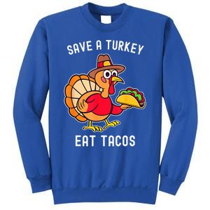 Save a Turkey Eat Tacos Mexican Funny Thanksgiving Sweatshirt