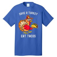 Save a Turkey Eat Tacos Mexican Funny Thanksgiving Tall T-Shirt