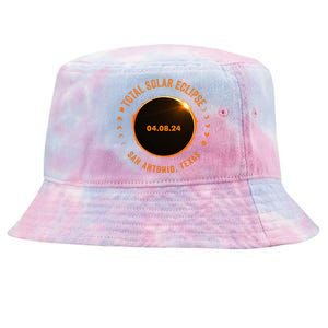 San Antonio Texas State Solar Eclipse 2024 Tie-Dyed Bucket Hat