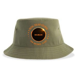 San Antonio Texas State Solar Eclipse 2024 Sustainable Bucket Hat