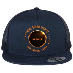 San Antonio Texas State Solar Eclipse 2024 Flat Bill Trucker Hat