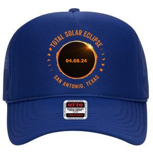 San Antonio Texas State Solar Eclipse 2024 High Crown Mesh Back Trucker Hat