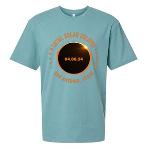 San Antonio Texas State Solar Eclipse 2024 Sueded Cloud Jersey T-Shirt