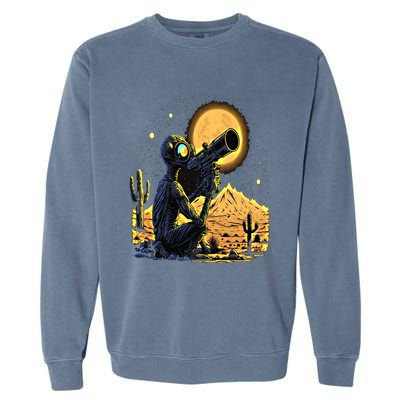 Space Alien Telescope Planets Astronomy Space Meaningful Gift Garment-Dyed Sweatshirt