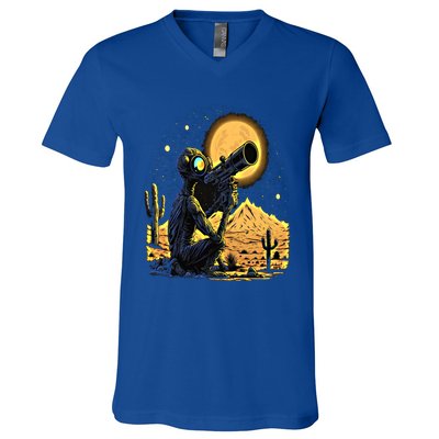 Space Alien Telescope Planets Astronomy Space Meaningful Gift V-Neck T-Shirt