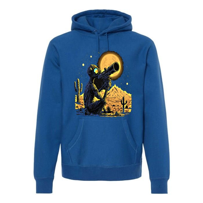 Space Alien Telescope Planets Astronomy Space Meaningful Gift Premium Hoodie