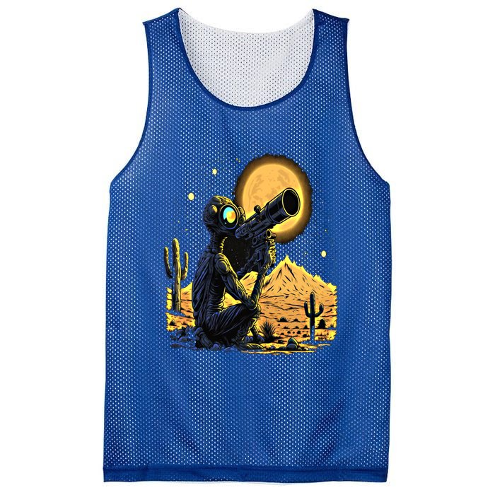 Space Alien Telescope Planets Astronomy Space Meaningful Gift Mesh Reversible Basketball Jersey Tank