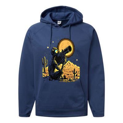 Space Alien Telescope Planets Astronomy Space Meaningful Gift Performance Fleece Hoodie