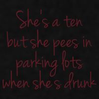 Shes A Ten But She Pees In Parking Lots When Shes Drunk Ladies PosiCharge Tri-Blend Wicking Tank
