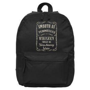 Smooth As Tennessee Whiskey Funny Humour Vacation 16 in Basic Backpack