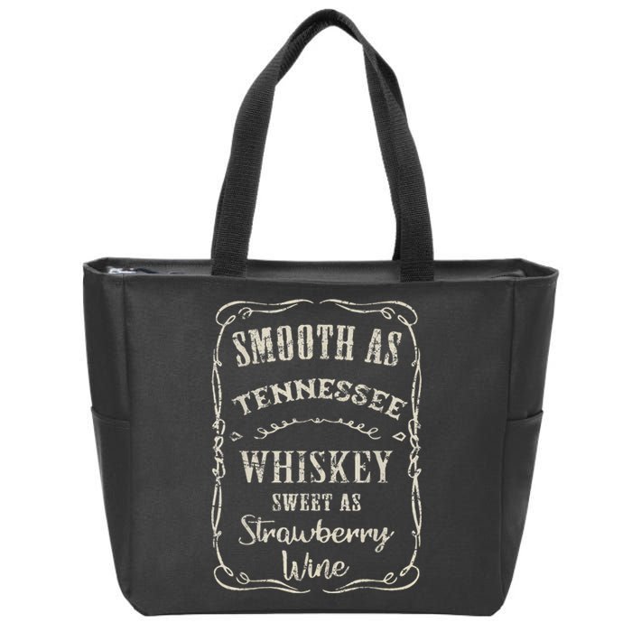 Smooth As Tennessee Whiskey Funny Humour Vacation Zip Tote Bag