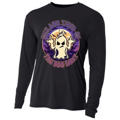 Sick And Tired Of This Boo Sheet Halloween Ghost Costume Cooling Performance Long Sleeve Crew