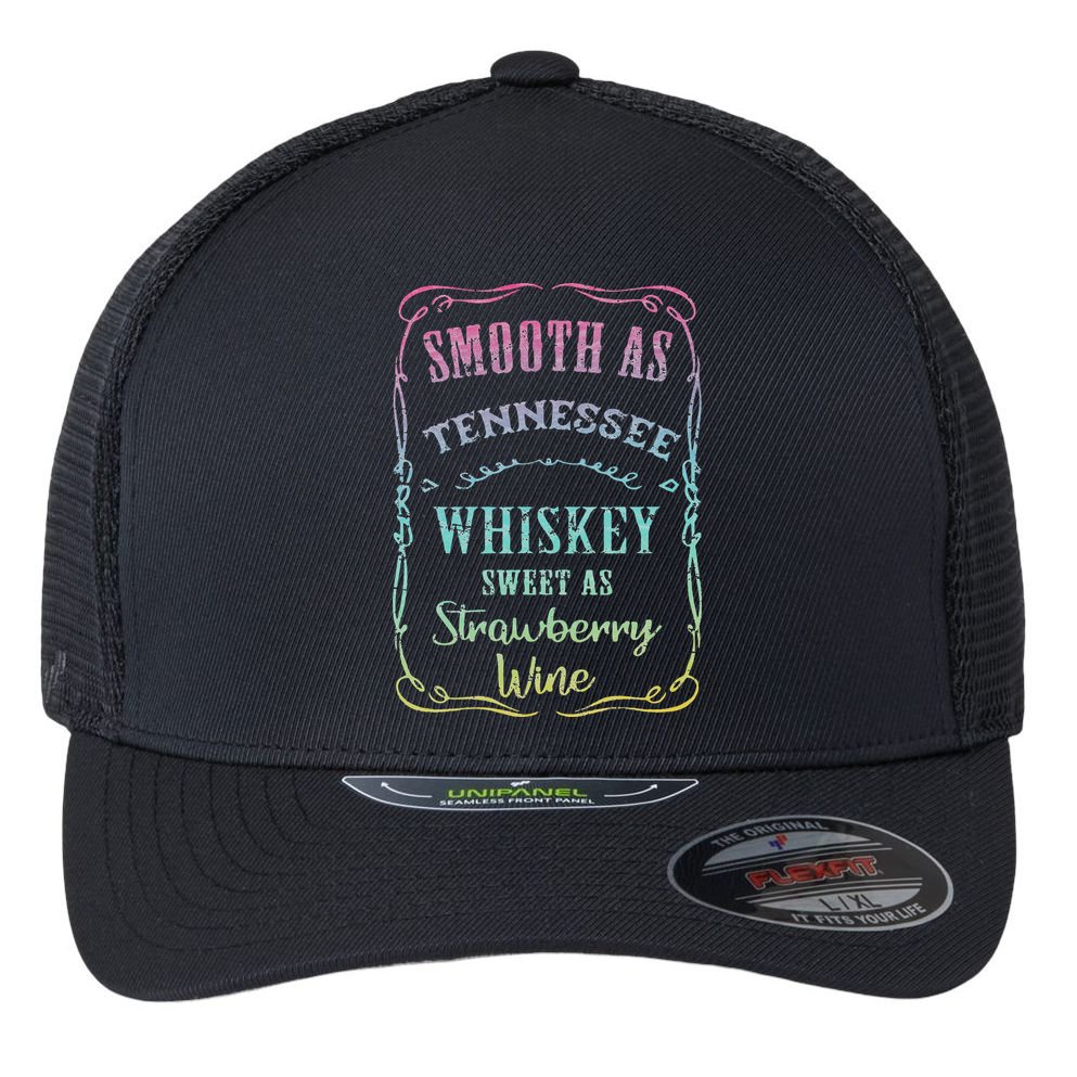 Smooth as Tennessee Whiskey Funny Humour Tee Vacation Flexfit Unipanel Trucker Cap