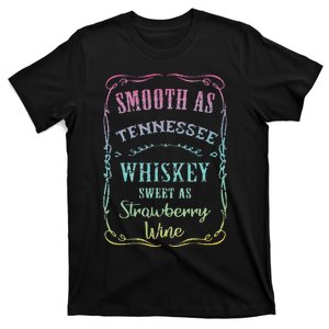 Smooth as Tennessee Whiskey Funny Humour Tee Vacation T-Shirt