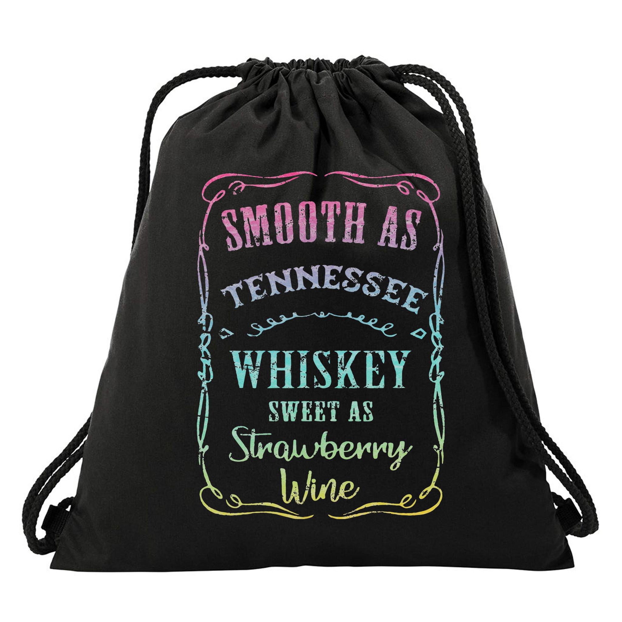 Smooth as Tennessee Whiskey Funny Humour Tee Vacation Drawstring Bag