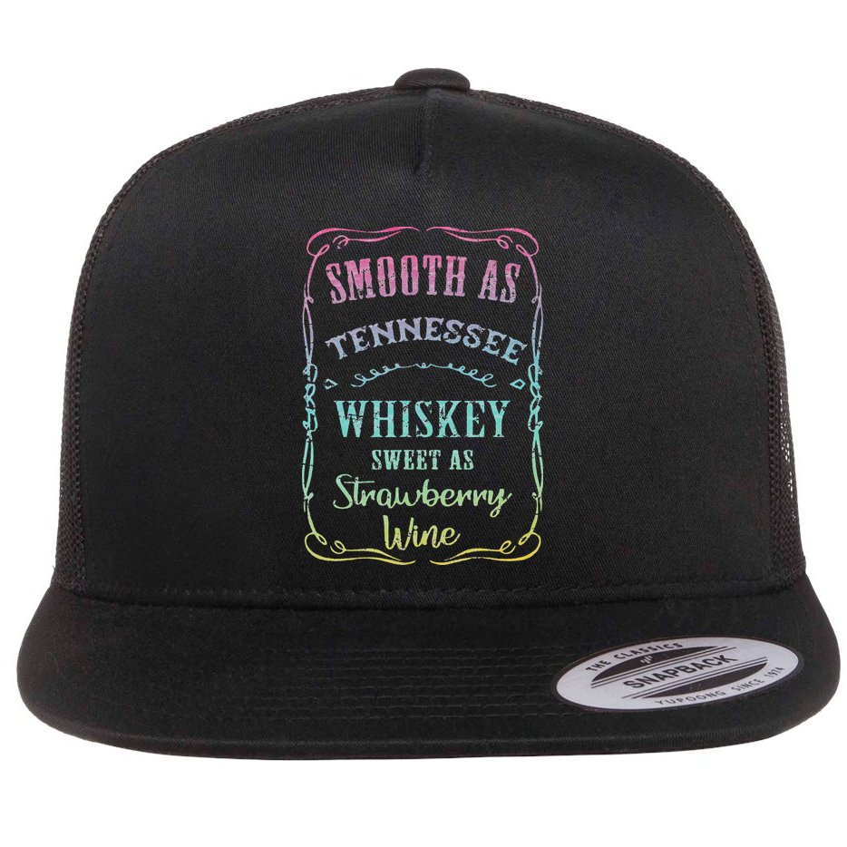 Smooth as Tennessee Whiskey Funny Humour Tee Vacation Flat Bill Trucker Hat
