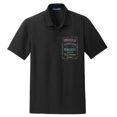 Smooth as Tennessee Whiskey Funny Humour Tee Vacation Dry Zone Grid Polo