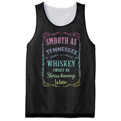 Smooth as Tennessee Whiskey Funny Humour Tee Vacation Mesh Reversible Basketball Jersey Tank