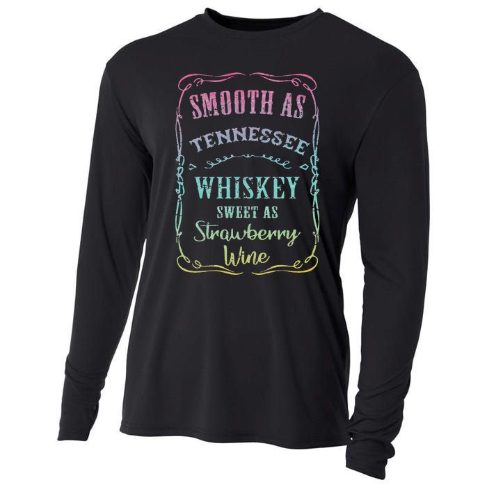 Smooth as Tennessee Whiskey Funny Humour Tee Vacation Cooling Performance Long Sleeve Crew