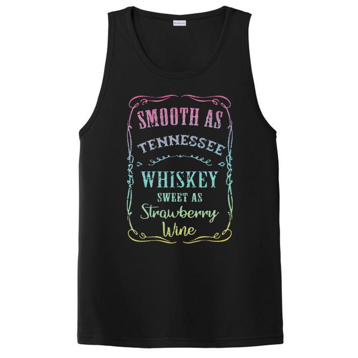 Smooth as Tennessee Whiskey Funny Humour Tee Vacation PosiCharge Competitor Tank