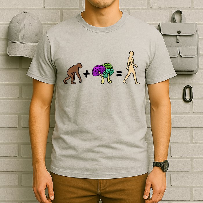 Stoned Ape Theory Psychedelic Magic Mushroom Monkey T-Shirt