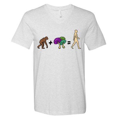 Stoned Ape Theory Psychedelic Magic Mushroom Monkey V-Neck T-Shirt