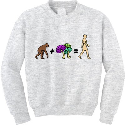 Stoned Ape Theory Psychedelic Magic Mushroom Monkey Kids Sweatshirt