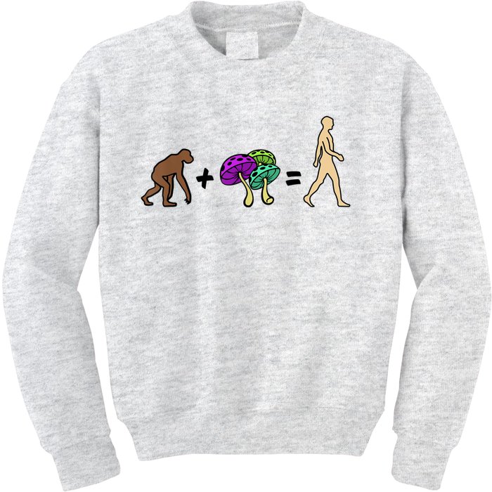 Stoned Ape Theory Psychedelic Magic Mushroom Monkey Kids Sweatshirt