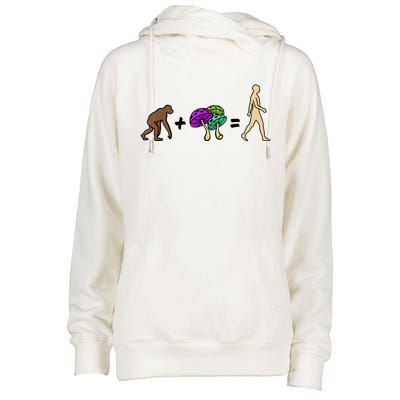 Stoned Ape Theory Psychedelic Magic Mushroom Monkey Womens Funnel Neck Pullover Hood