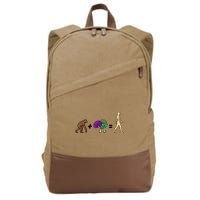 Stoned Ape Theory Psychedelic Magic Mushroom Monkey Cotton Canvas Backpack