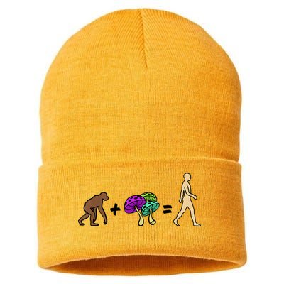 Stoned Ape Theory Psychedelic Magic Mushroom Monkey Sustainable Knit Beanie