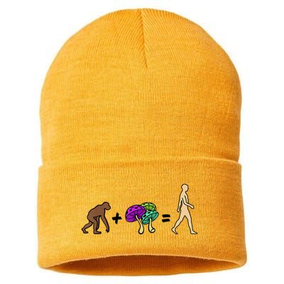 Stoned Ape Theory Psychedelic Magic Mushroom Monkey Sustainable Knit Beanie