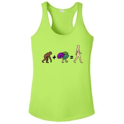 Stoned Ape Theory Psychedelic Magic Mushroom Monkey Ladies PosiCharge Competitor Racerback Tank