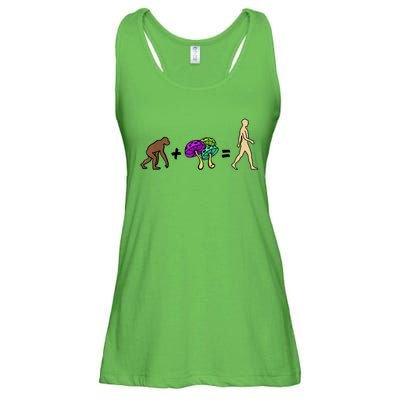 Stoned Ape Theory Psychedelic Magic Mushroom Monkey Ladies Essential Flowy Tank