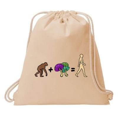 Stoned Ape Theory Psychedelic Magic Mushroom Monkey Drawstring Bag