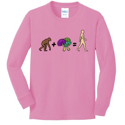 Stoned Ape Theory Psychedelic Magic Mushroom Monkey Kids Long Sleeve Shirt