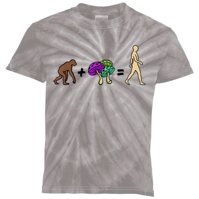 Stoned Ape Theory Psychedelic Magic Mushroom Monkey Kids Tie-Dye T-Shirt