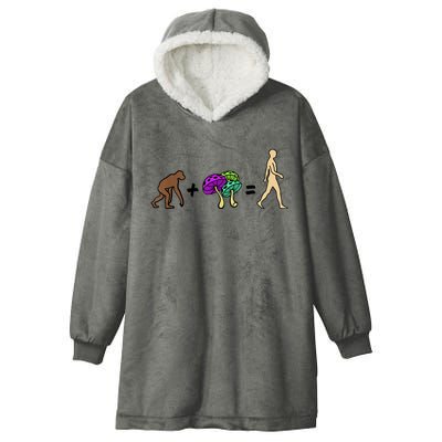 Stoned Ape Theory Psychedelic Magic Mushroom Monkey Hooded Wearable Blanket