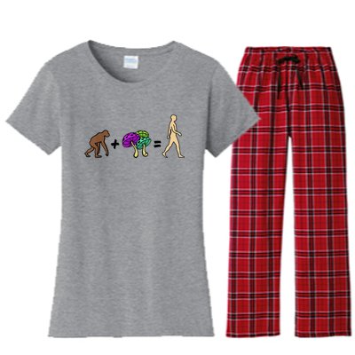 Stoned Ape Theory Psychedelic Magic Mushroom Monkey Women's Flannel Pajama Set